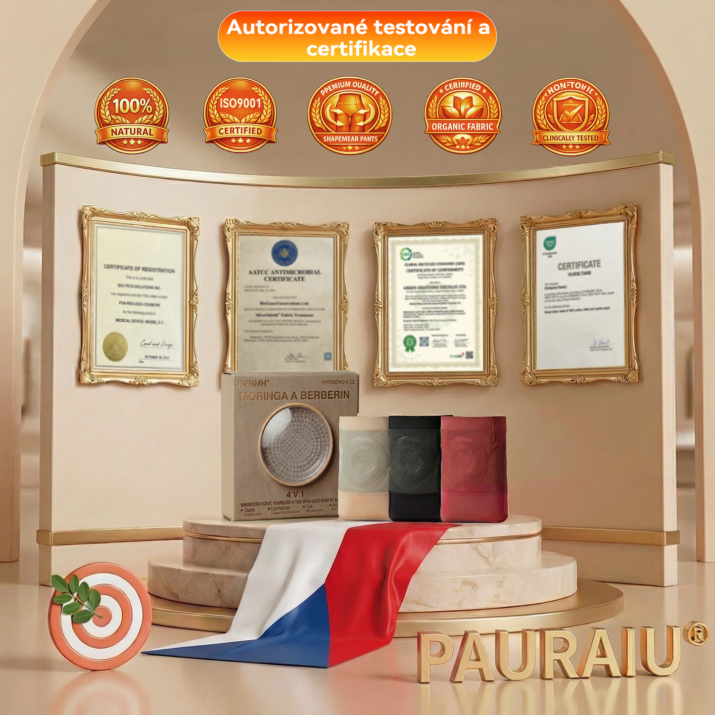 🏆Oficiální značkový obchod 👙 PAURAJU® 2026 4v1 tvarující a spalující tuk šortky s mikročásticemi z moringy a berberinu🌹