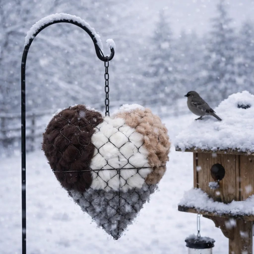 💗Easter Sale Up To 60% Off💗Handmade Alpaca Fiber Bird Nesting Heart for Birds🕊️🔴