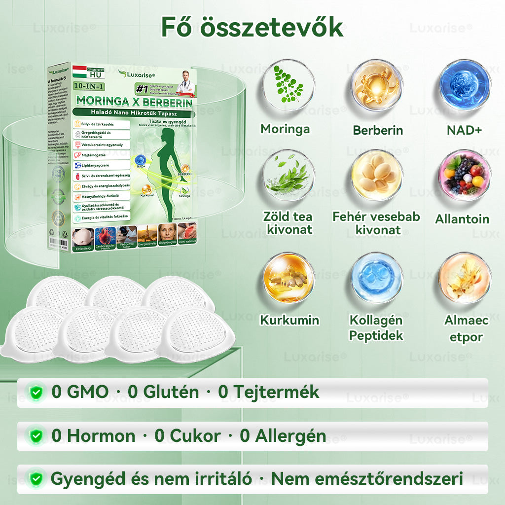 Oficiální obchod  |👩‍⚕️𝗟𝘂𝘅𝗮𝗿𝗶𝘀𝗲® MORINGA X BERBERIN  10-IN-1 Pokročilý Nano Mikrojehly Náplast(Jedna náplast denně, viditelné změny již za 7 dní) ✅ Pomáhá při obezitě, cukrovce, spánkové apnoe, problémech s klouby a dalších potížích💥