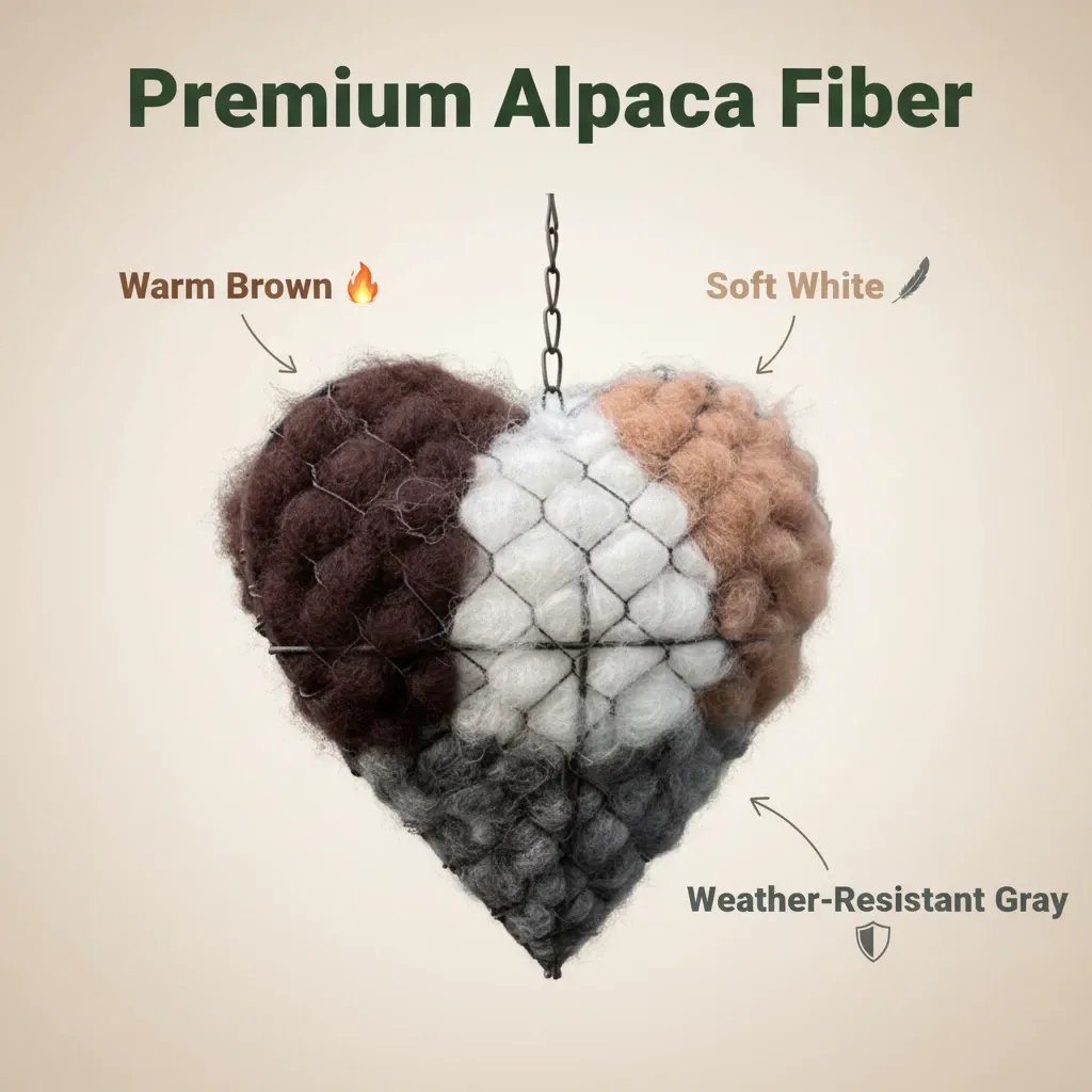 💗Easter Sale Up To 60% Off💗Handmade Alpaca Fiber Bird Nesting Heart for Birds🕊️🔴