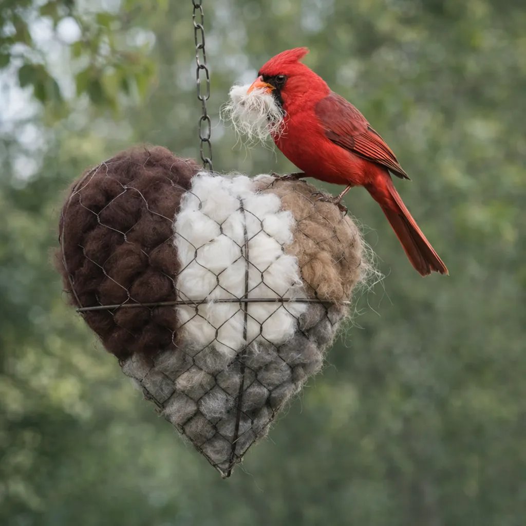💗Easter Sale Up To 60% Off💗Handmade Alpaca Fiber Bird Nesting Heart for Birds🕊️🔴