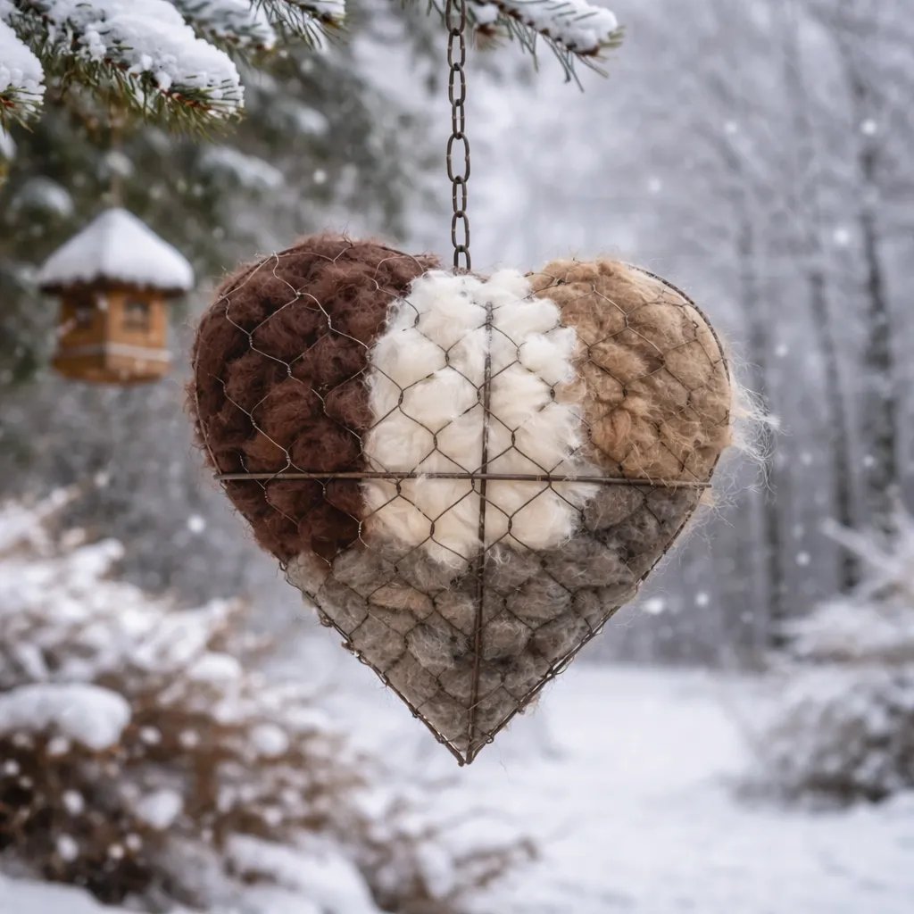 💗Easter Sale Up To 60% Off💗Handmade Alpaca Fiber Bird Nesting Heart for Birds🕊️🔴