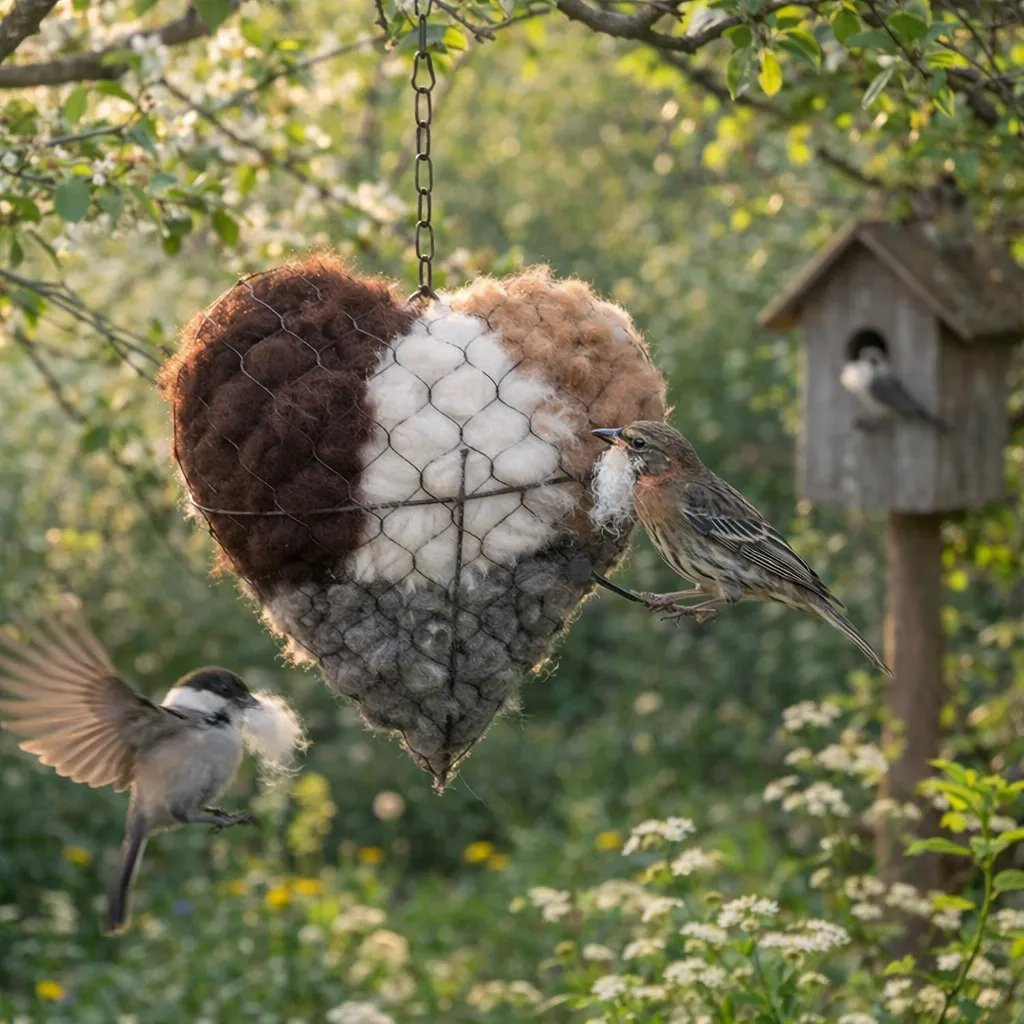 💗Easter Sale Up To 60% Off💗Handmade Alpaca Fiber Bird Nesting Heart for Birds🕊️🔴