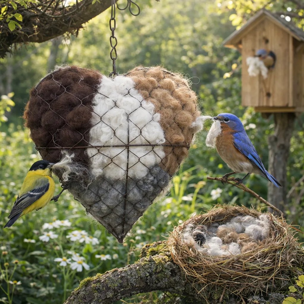 💗Easter Sale Up To 60% Off💗Handmade Alpaca Fiber Bird Nesting Heart for Birds🕊️🔴
